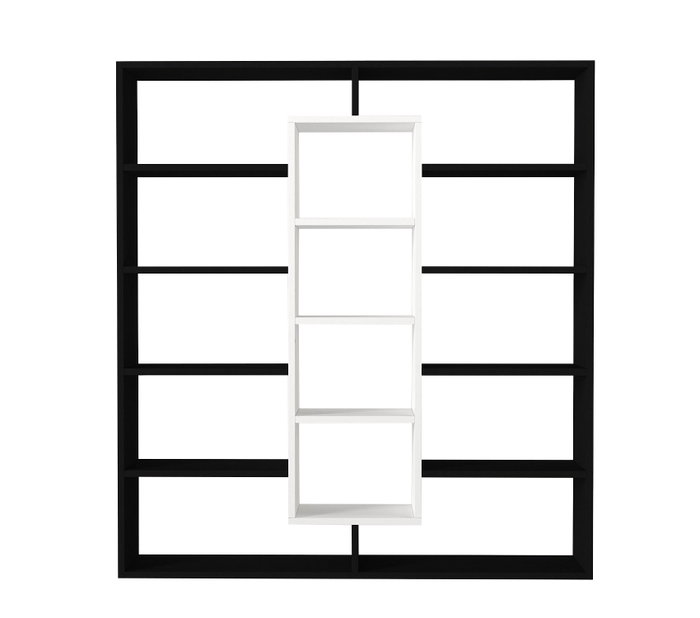 Hanah Home Ample Estantería Blanco y Negro Hanah Home Ample Estantería Blanco y Negro